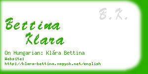 bettina klara business card