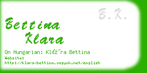 bettina klara business card